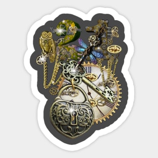 21st Steampunk Birthday Sticker